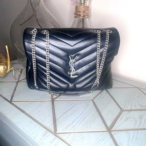 YSL Yves St Laurent LouLou Medium Black